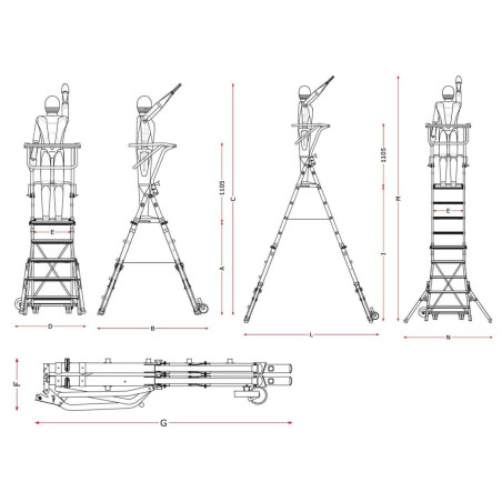 Bezpieczny podest Faraone PLS Compact 33 - 11857