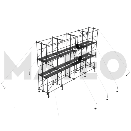 Konstrukcja baneru reklamowego z rusztowania elewacyjnego 160m2