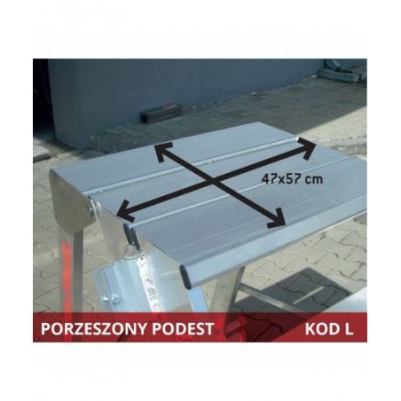 Szeroki podest drabiny magazynowej Faraone CM60